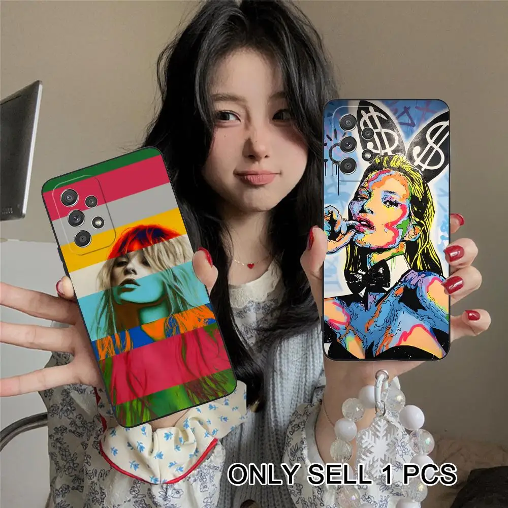 Cool Kate Moss Phone Case for Samsung Galaxy A57 56 55 54 53 52 51 37 36 35 34 33 32 31 5G Soft TPU Shockproof Cover