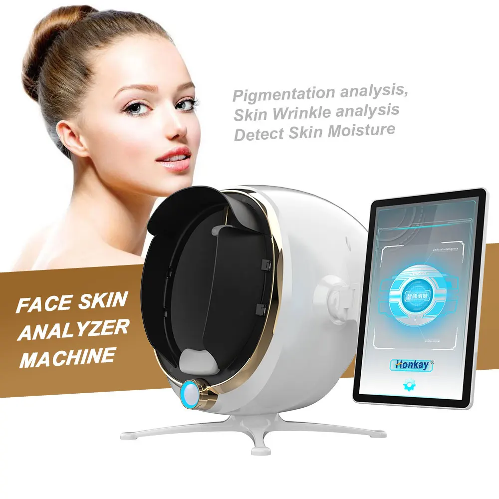 Multi-language 8 Spectrum Facial Wifi Smart Mirror Scanner 3d Facial Skin Analyzer Machine Digital Skin Beauty Analyzer Tester