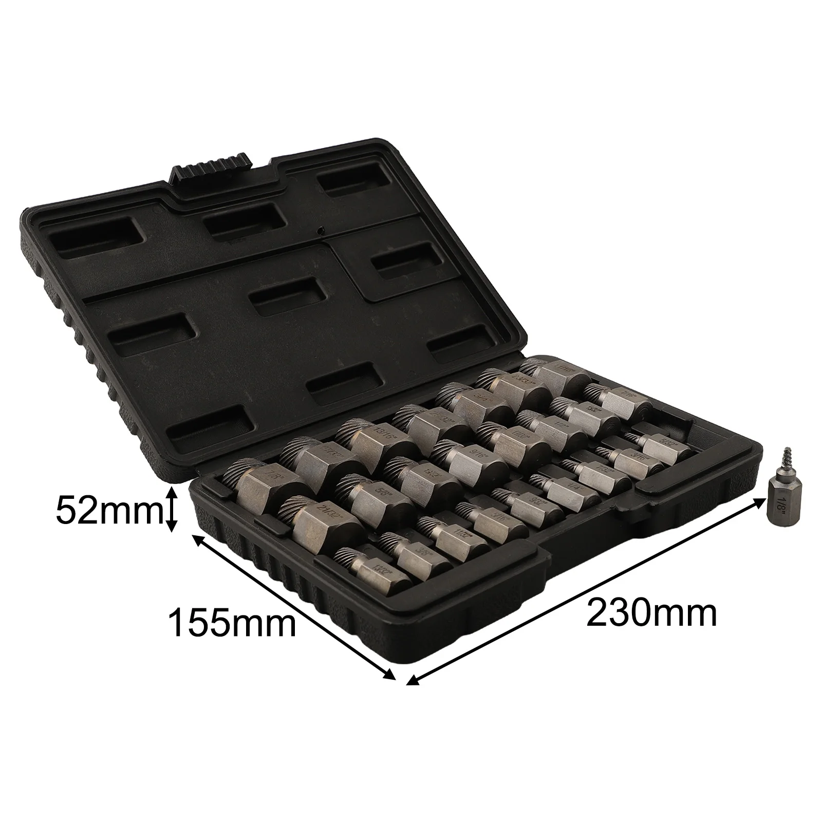 Swift and Effective Screw and Bolt Removal 25pcs MultiSpline Screw Extractor Set with Hex Head Bit Socket Wrench
