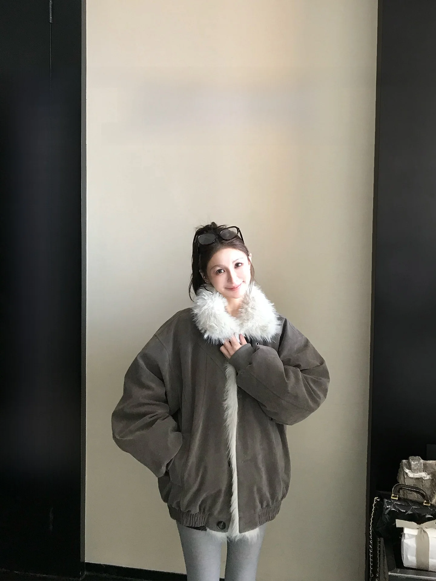 

Пуховик Skk Store Zurich Snow Night из винтажной замши с мехом, 90% белого пуха, женская повседневная свободная теплая куртка