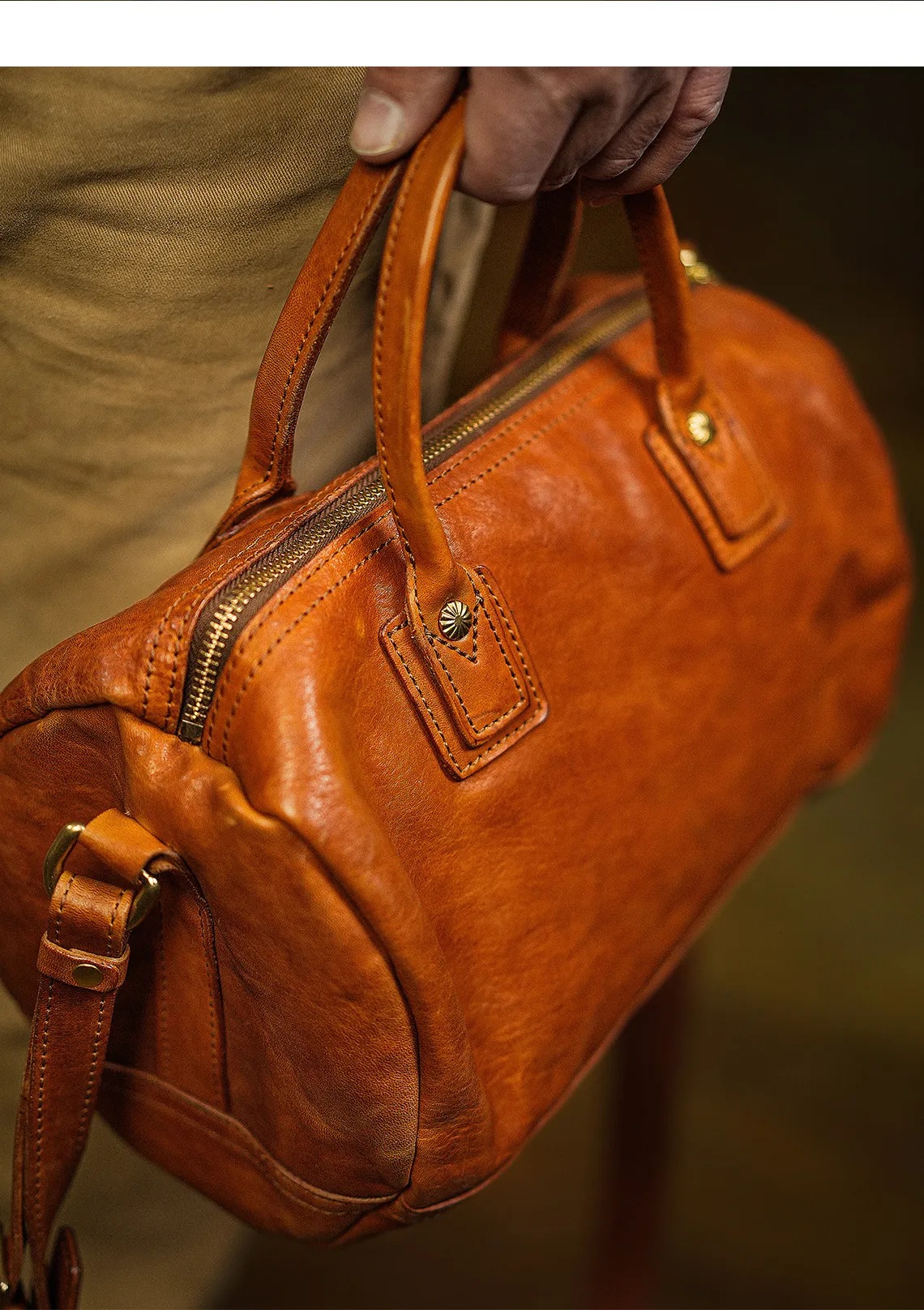PNDME einfache Vintage-Hochwertige Herrenhandtasche aus erstklassigem Rindsleder für Wochenend-, Alltags- und Partyzwecke, luxuriöse Echtleder-Umhängetasche – Detail 7