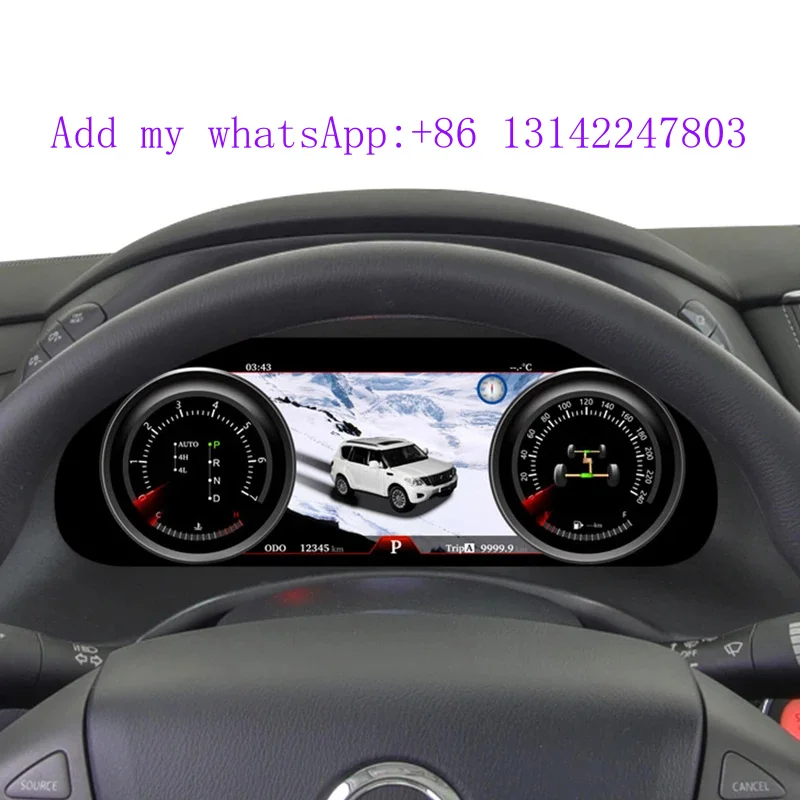 12.3 Inch LCD Digital Cluster for Linux System Instrument Dashboard LCD Speedometer Display Car