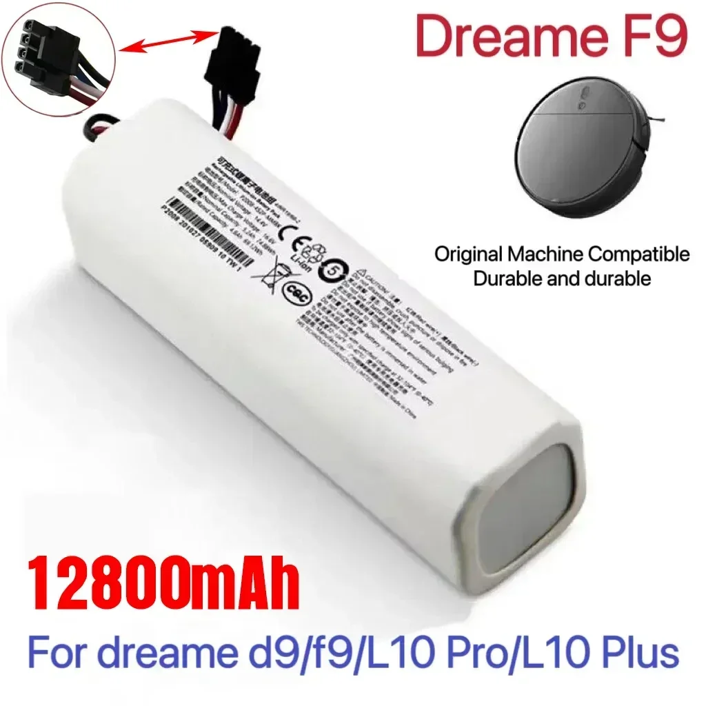 Original 14.4V 5200-12800mAh Robotic Vacuum Cleaner Replacement Battery For Dreame F9 D9 L10 Pro Plus RLS3 RLS5 RLS5L RLS5D Part