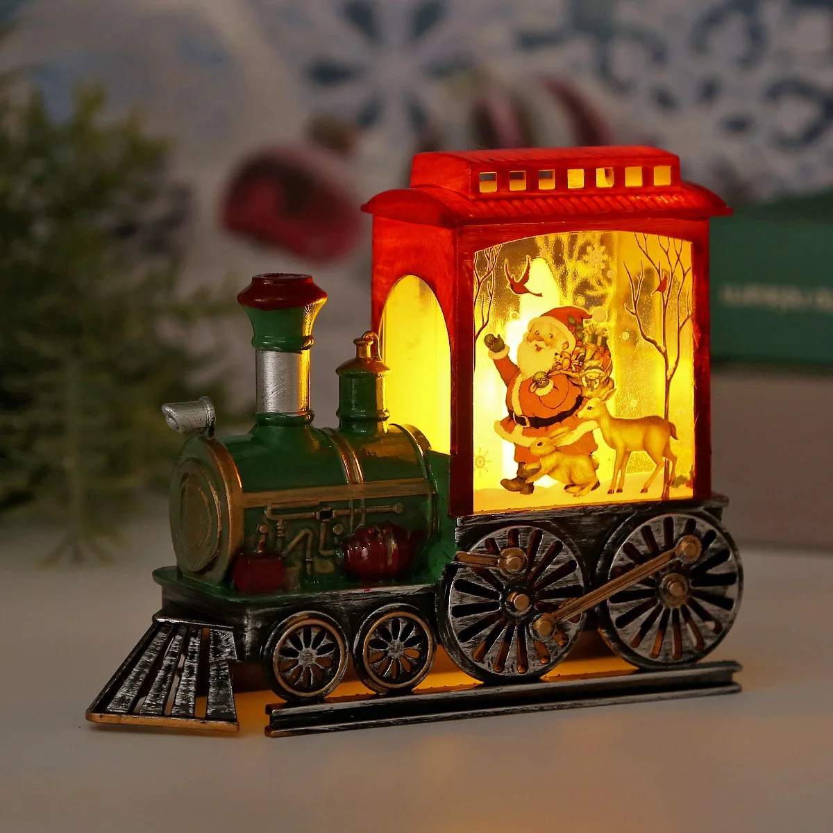 Luces LED de noche Vintage, lámpara de noche de tren portátil, alimentada por batería, linternas colgantes para exteriores, decoración de fiesta festiva de Navidad