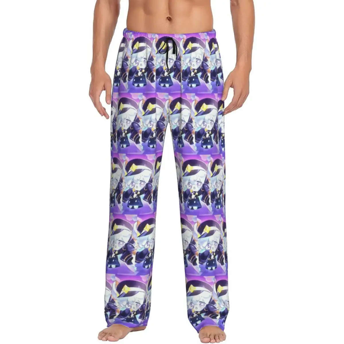 Custom Milky Way Cookie Run Kingdom Game Pajama Pants Men Sleepwear Sleep Lounge Bottoms with Pockets