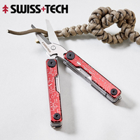 Swiss Tech Mini Multi-Function Knife Pocket Folding Knife Stainless Steel Aluminum Alloy Scissors Corrosion Resistance Knife