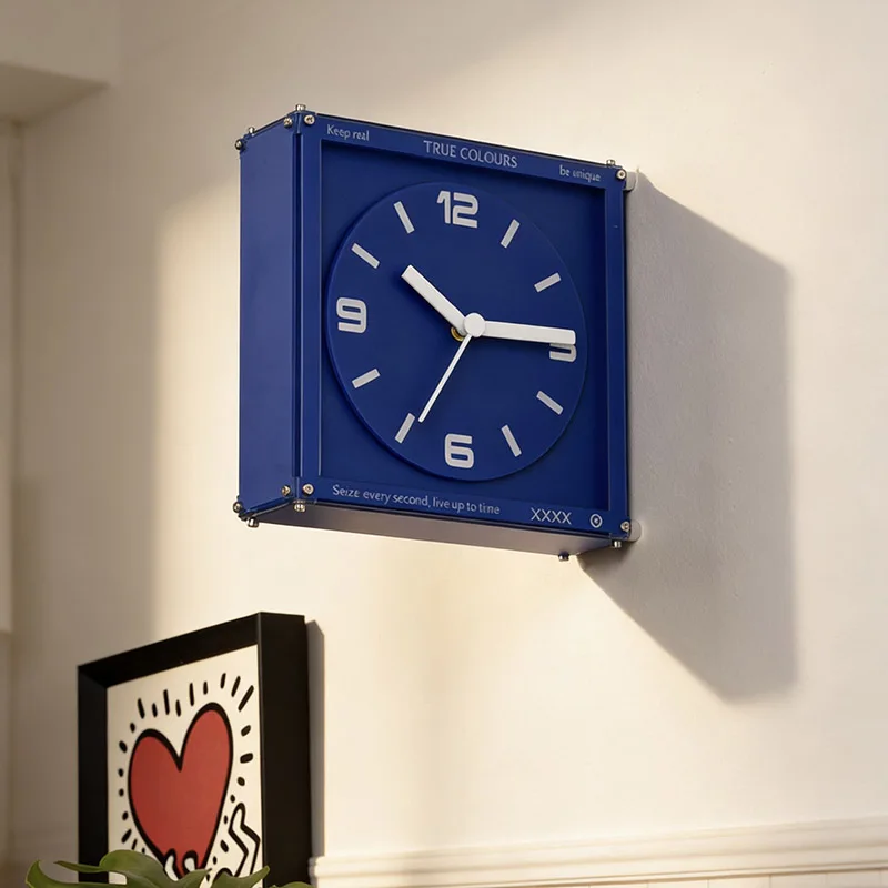 Korean Modern Wall Clocks Living Room Interior Aesthetic Creative Fashion Clock Wall Simple Design Wanduhr Room Decorations