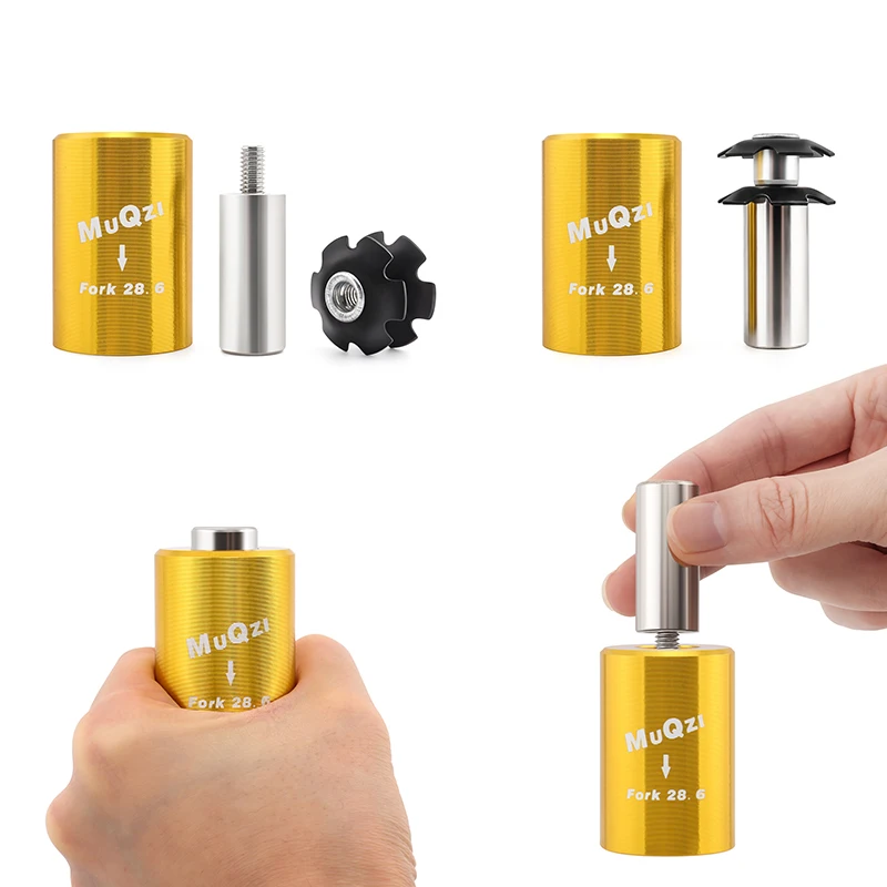 MUQZI Fork Star Nut Setting Tool And 3 Star Nuts Bike Fork Nut Installer Install Tool