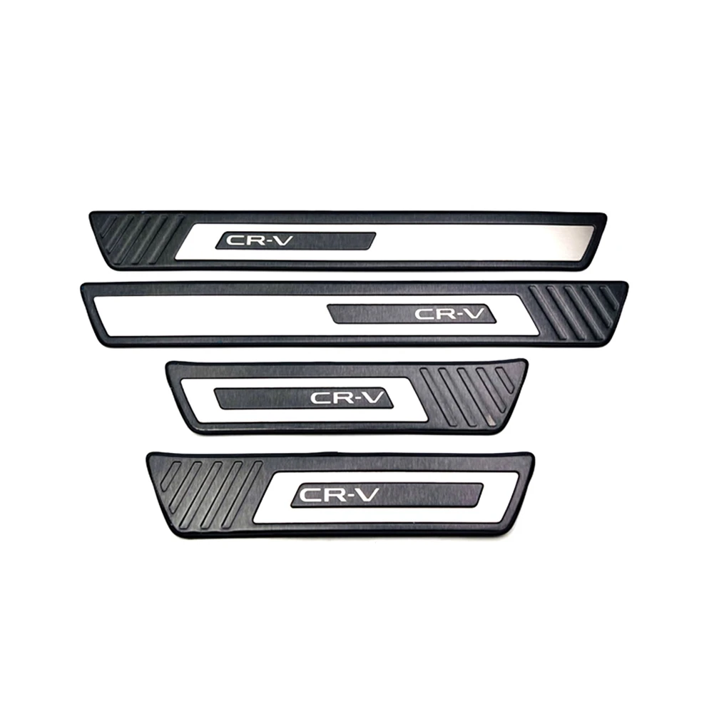 

Car Stainless Steel Front Rear Outer Door Sill Pedal Scuff Plate Cover for -V External Door Sill 2023