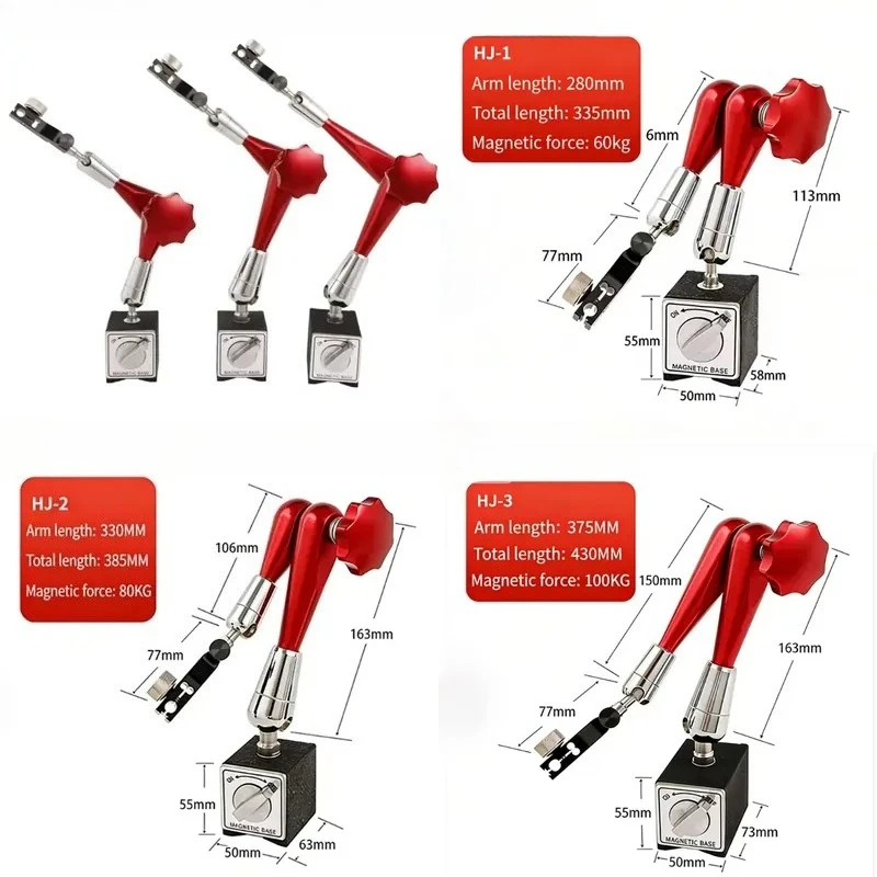 Universal Magnetic Gauge Holder, Calibration Stand, High Quality Percentage Lever Dial Bracket, Strong Switch Base