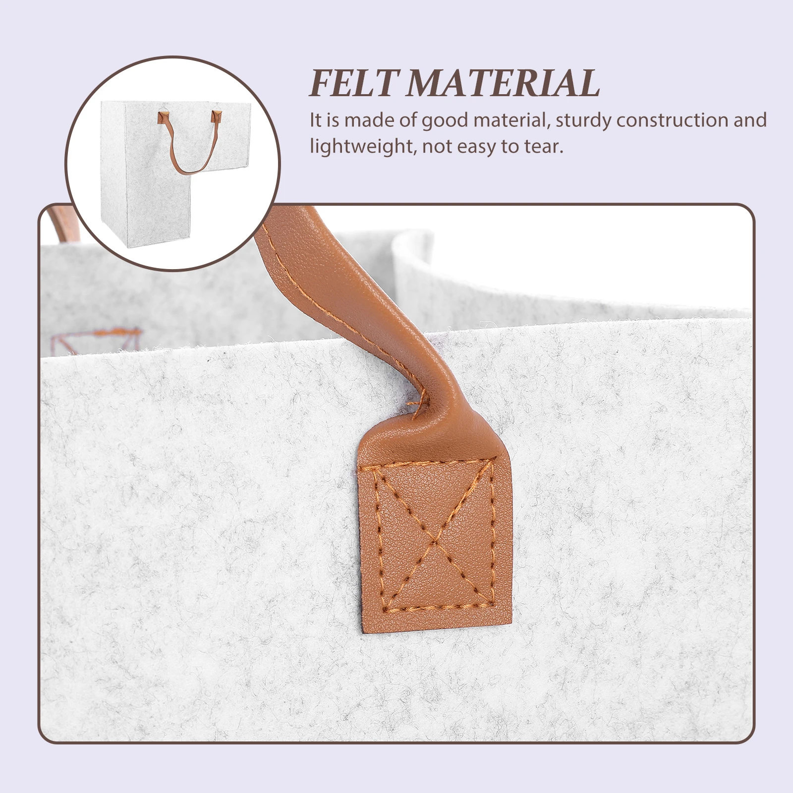 

L Shaped Felt Laundry Basket Space Saving Design For Stairs Clothes Towels And Holiday Decorations Organizer