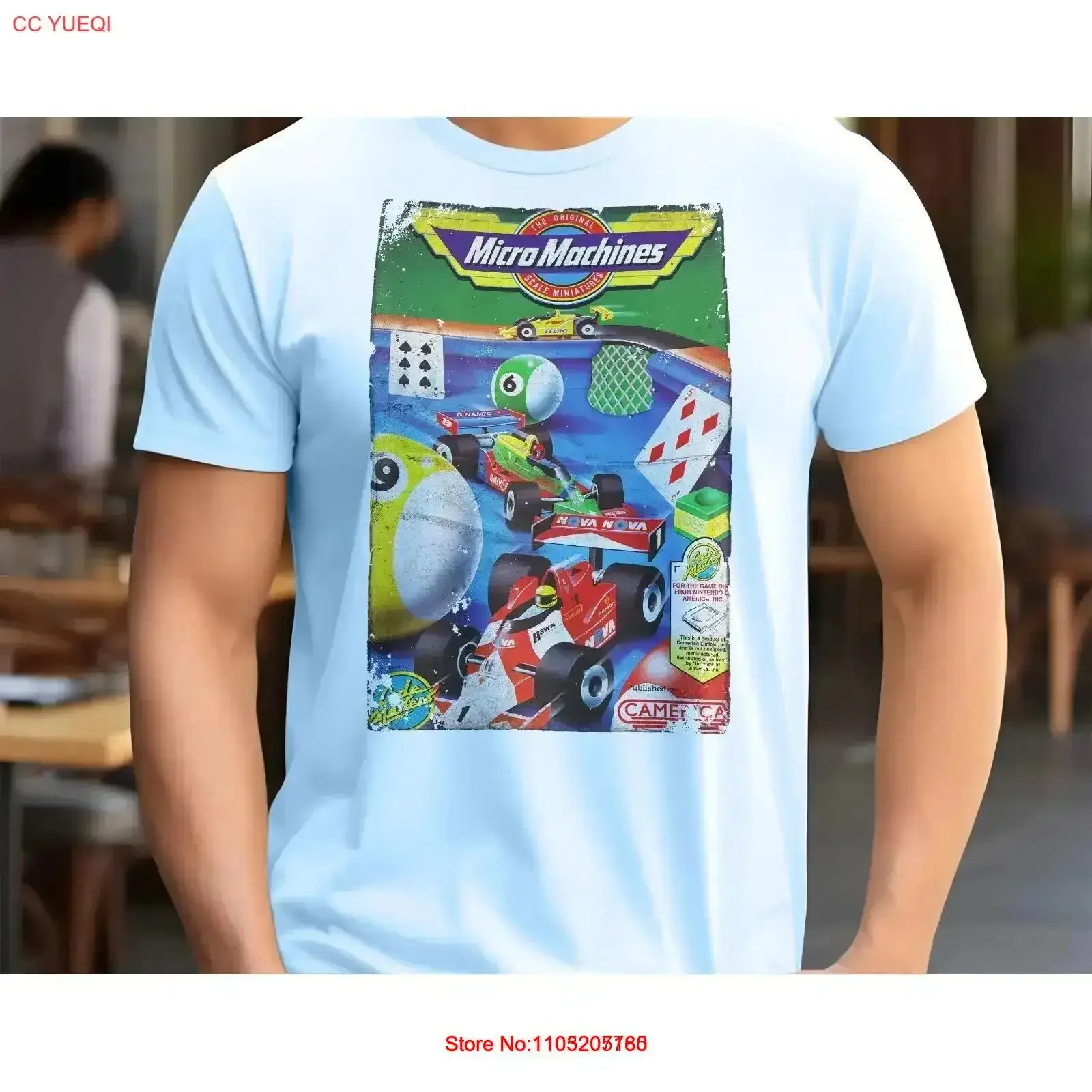 Micro Machines 8 bit NES Game Art T Shirt Colors Sizes S 5XL vintage Washed Stylish Top For Everyday Wear Stretched Soft