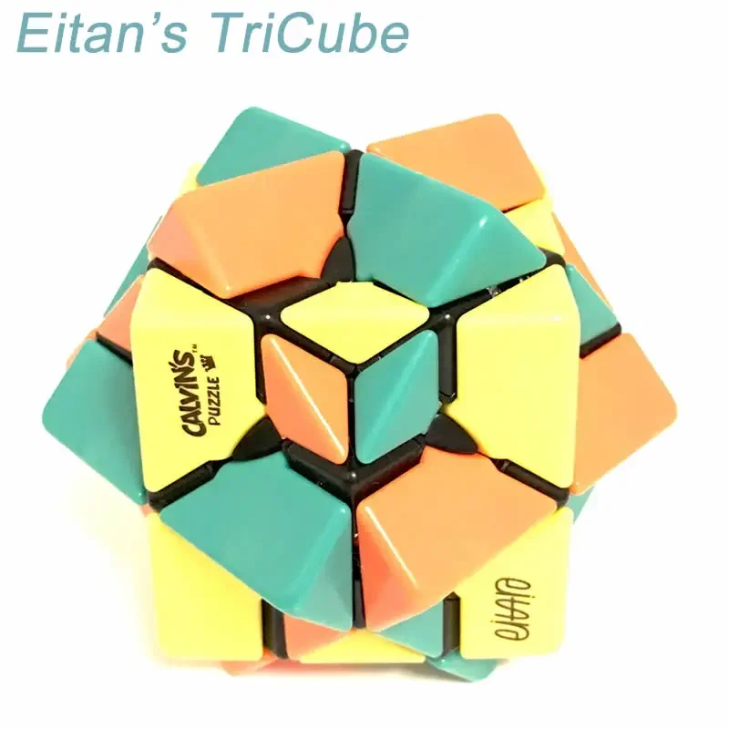 Eitan's TriCube Magic Cube Calvin's Puzzles Neo Profissional Velocidade Twisty Puzzle Cérebro Teasers Brinquedos Educativos