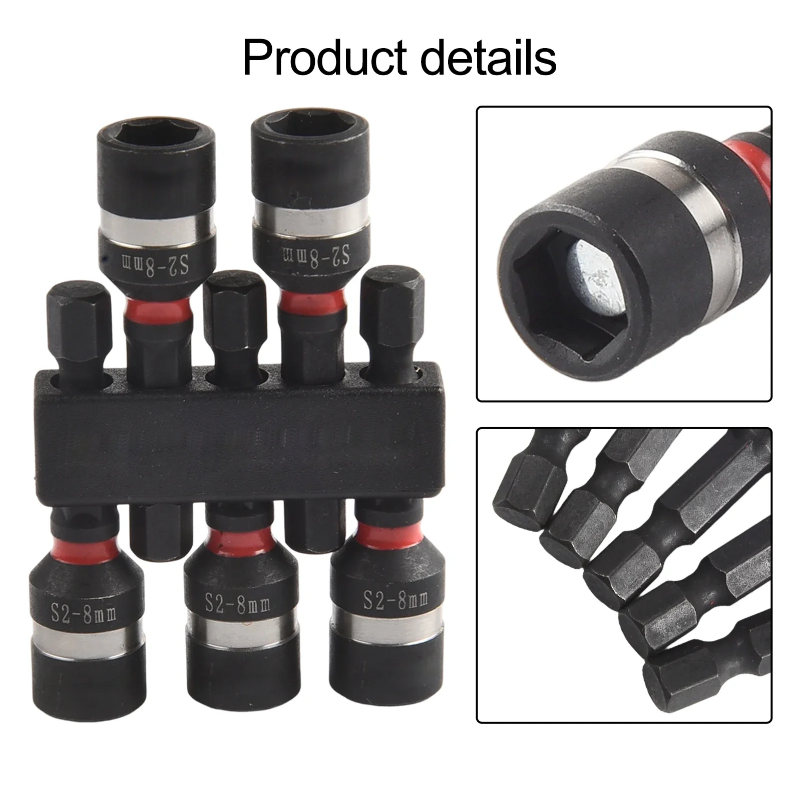 

Hex Shank Driver Magnetic Socket Bits Construction Tasks Concave Hexagonal Design Hex Shank Driver Socket Wrench as Picture