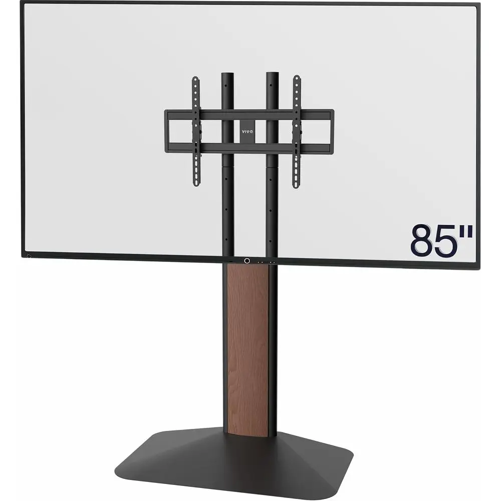 

Dual-Column TV Stand for 32-85 Screens with Heavy Duty Base and 5 Height Adjustments, Black and Walnut