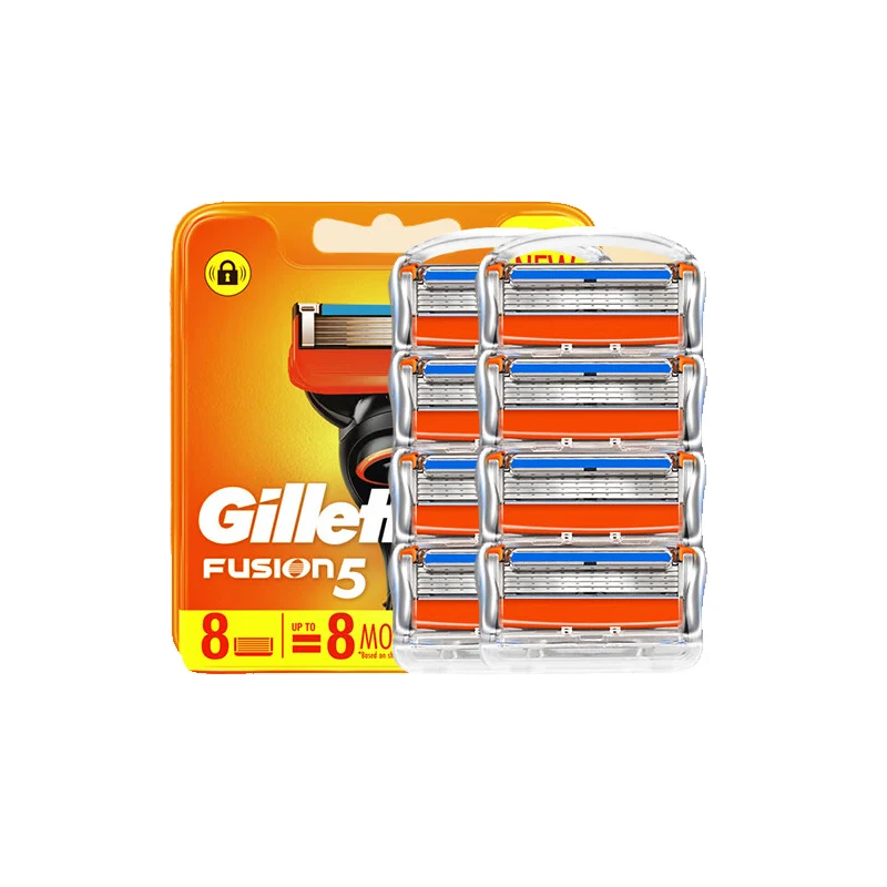 

Genuine Gillette Fusion Shaving Razor Blades for Men Face Care Brands Shaver Blades 8pcs/pack