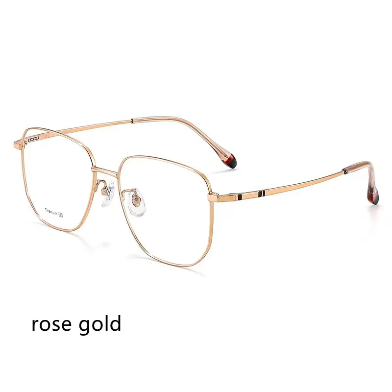 

60mm Large glasses Retro Pure titanium Frame 2023 New polygon Myopia Glasses Woman Men Glasses Myopia Optical Frames 8060