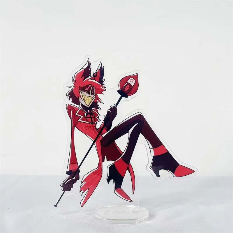 

12cm Hazbin Hotel Anime Cartoon Exquisite Acrylic Stand Figure Cute Character Desktop Display Ornament for Collection