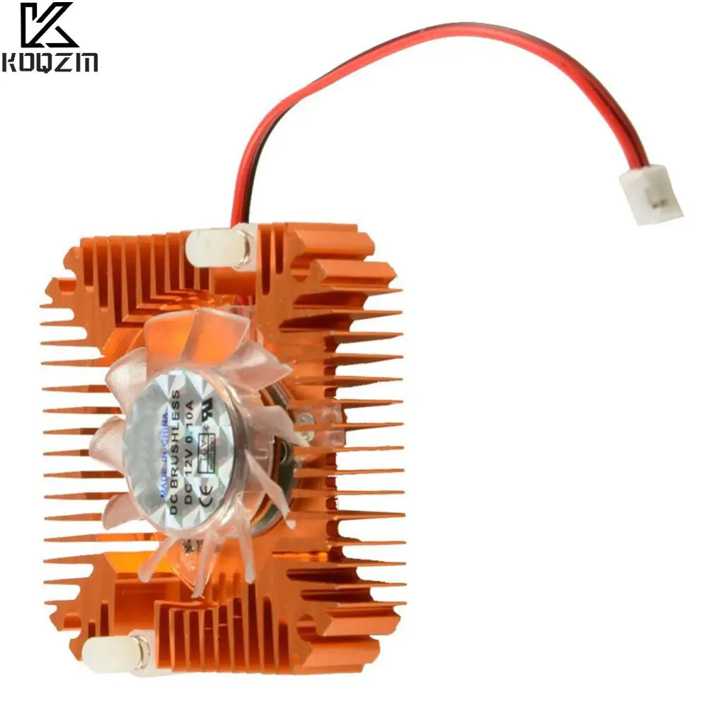 2 PIN Aluminum Snowhite Cooling Fan Heatsink Cooler Fit For PC Computer CPU VGA Video Card VC899 P18 0.25