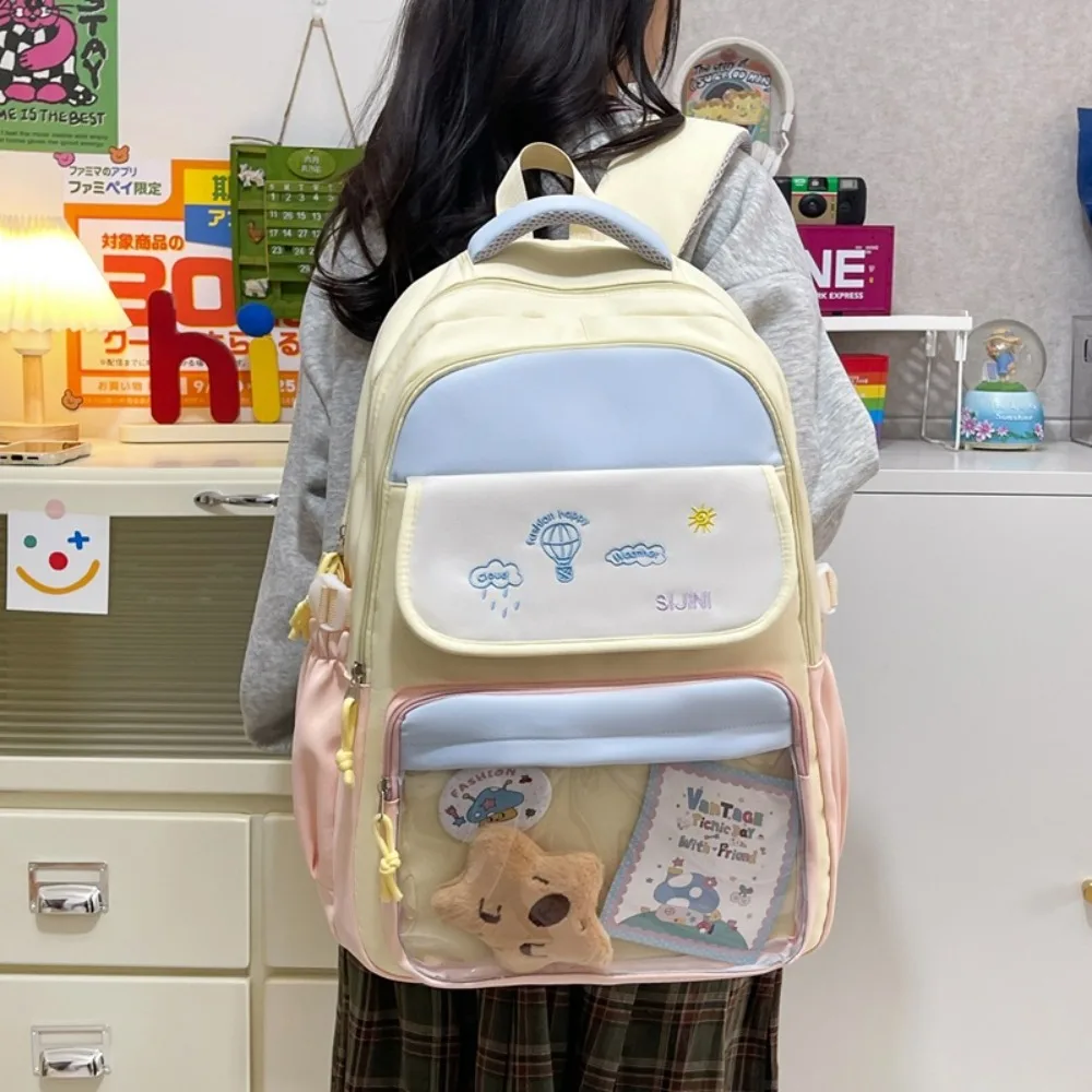 

Autumn and Winter New Campus Style Backpack Versatile Casual Pain Bag Large Capacity Multi-functional and Practical