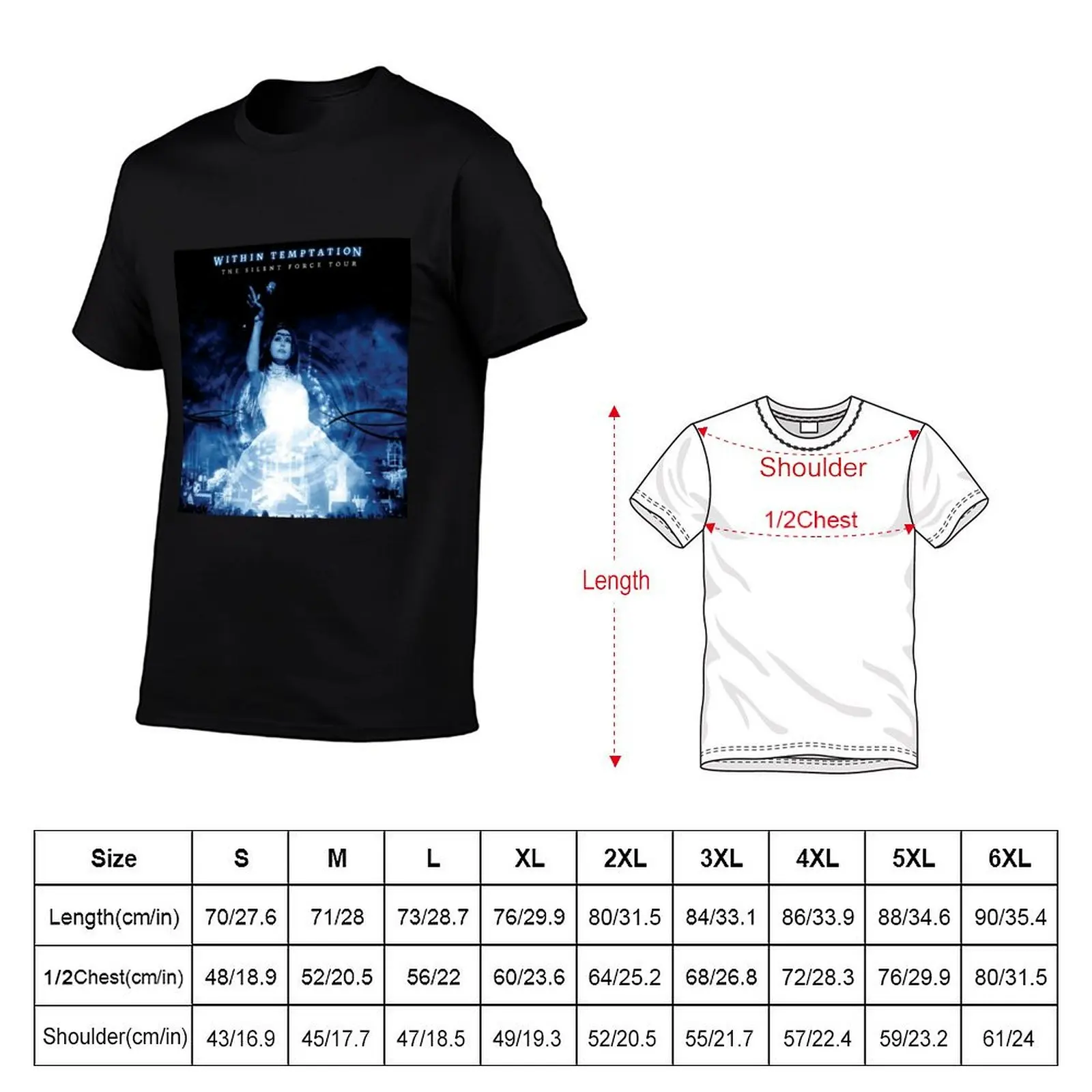 Within Temptation the silent force tour T-Shirt Summer Fashion Casual Tee Shirt - view 5