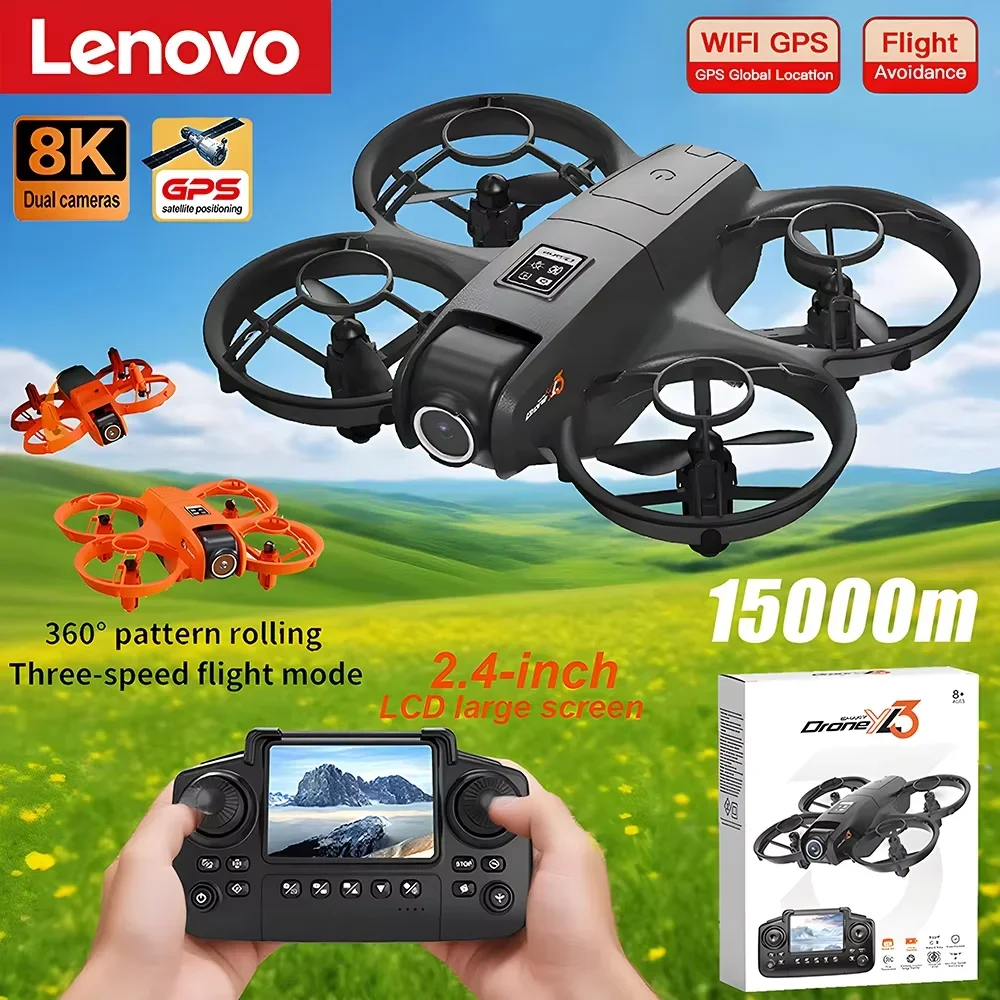 Lenovo YL3 GPS-Drohne 8K Professionelle HD 360° °   Weitwinkel-Doppelkamera 5G WLAN Bürstenloser Motor Intelligente Hindernisvermeidung UAV