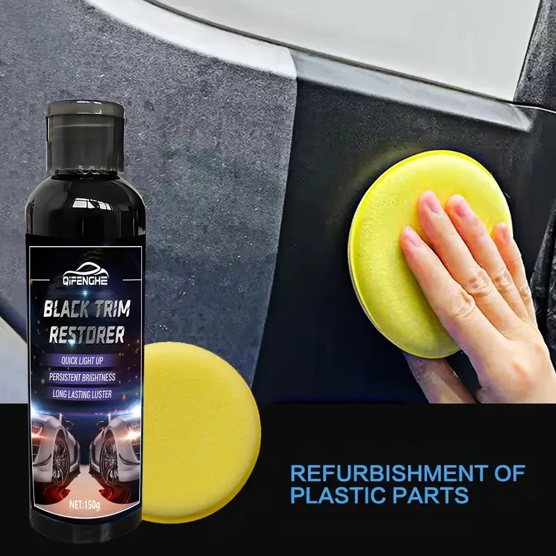 QIFENGHE Car Interior Care Polish Crystal Clear Car Plastic Restorer - Black Trim & Panel Renewal Wax