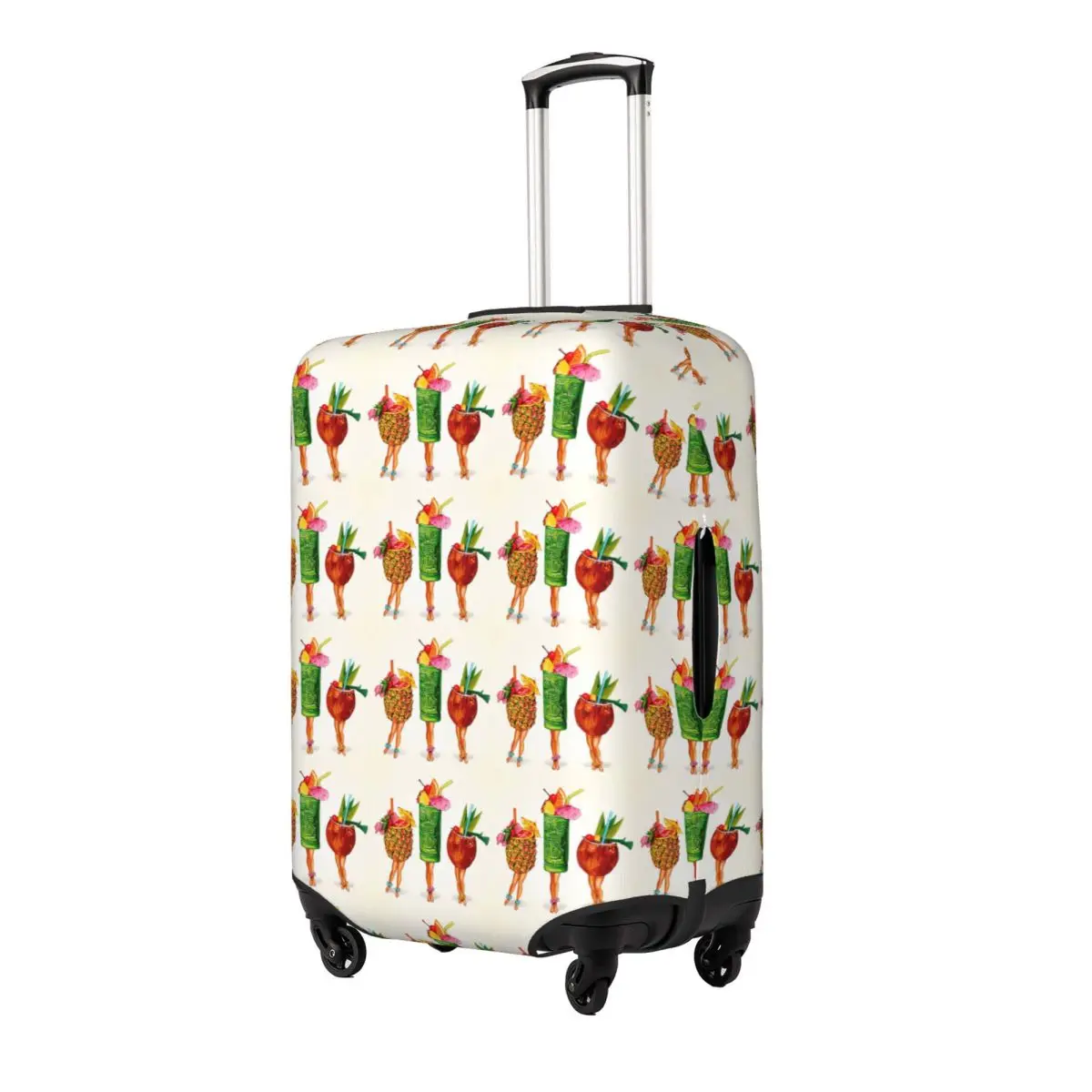 

Tiki Cocktail Pin-Up Suitcase Cover Protection Elastic Travel Luggage Protector Covers for 18-32 Inch