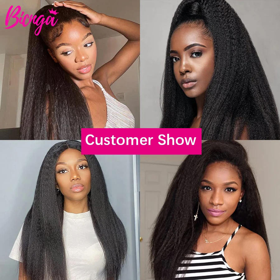 Kinky Straight Human Hair Bundles 28 30 32 inch Bundles 100% Human Hair For Women Brazilian Raw Hair Bundles Top Quality Hair