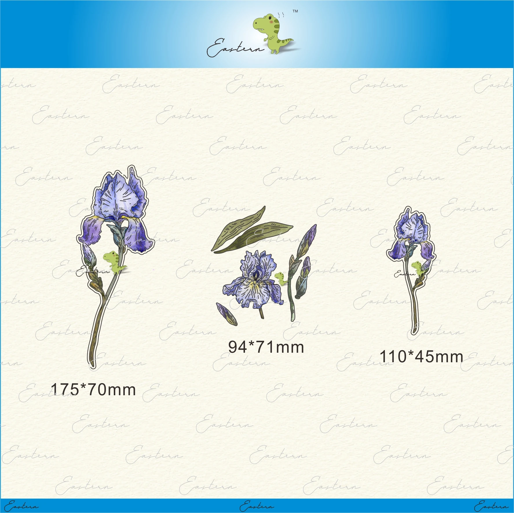 Flower of the Month Iris Trio metal cutting dies 2023 new DIY molds Scrapbooking Paper Making die cut crafts Printed Sheet