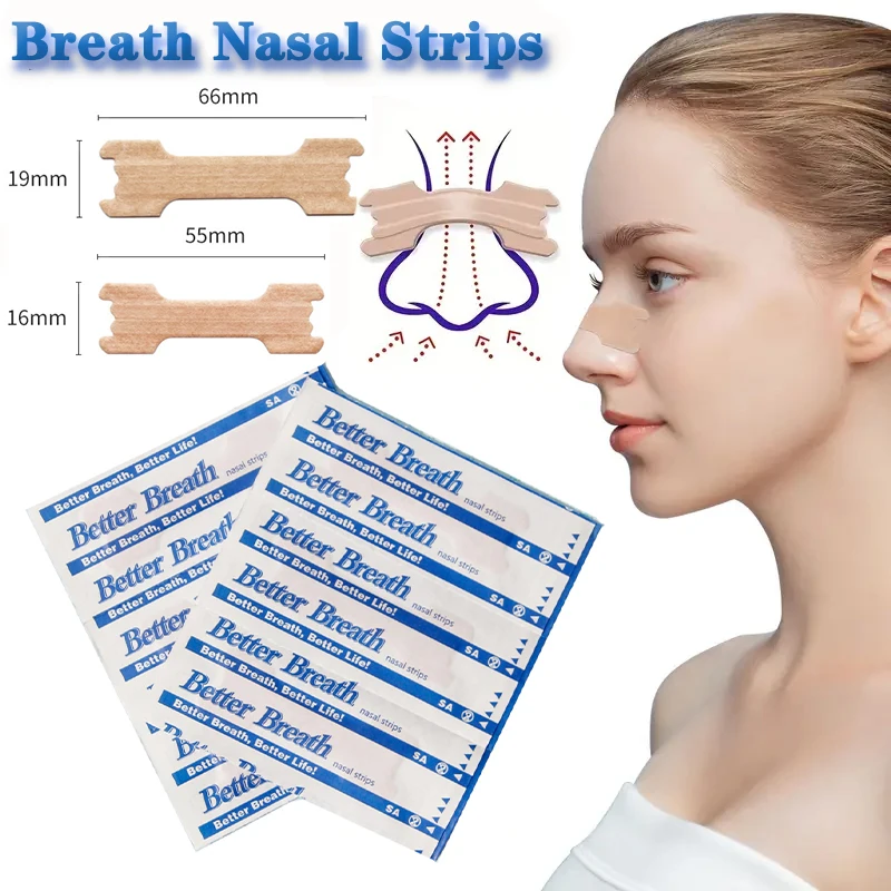 10/50/100 Pcs Breath Nasal Strips Right Way Aid Stop Snoring Anti Snoring Strips Easier Better Extra Strong Breathe Health Care