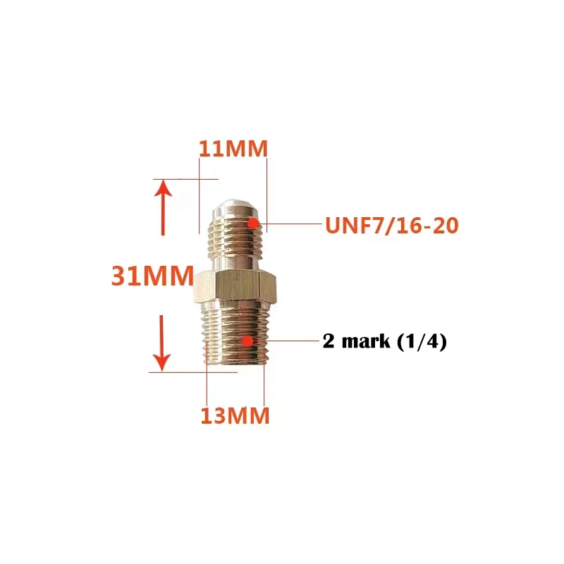 Imagem -03 - Vacuum Pump Connector Bico de Entrada Flúor Pipe R22 Adaptador Rosca Americana 1620 Polegada 4sae Acessório