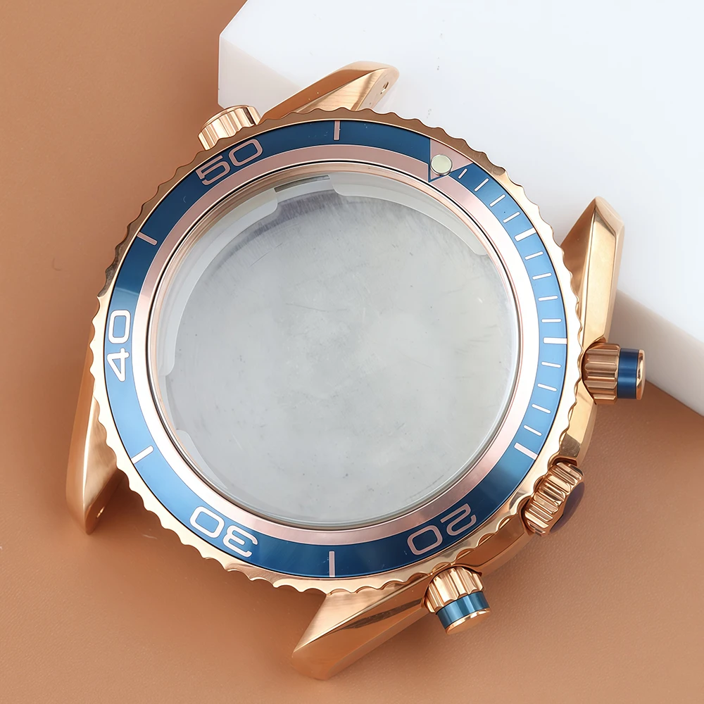 

45.5mm Diving VK63 Case For Seamaster 300/600 Watch Case Stainless Steel For VK63 VK64 Quartz Movement Waterproof VK63 Case