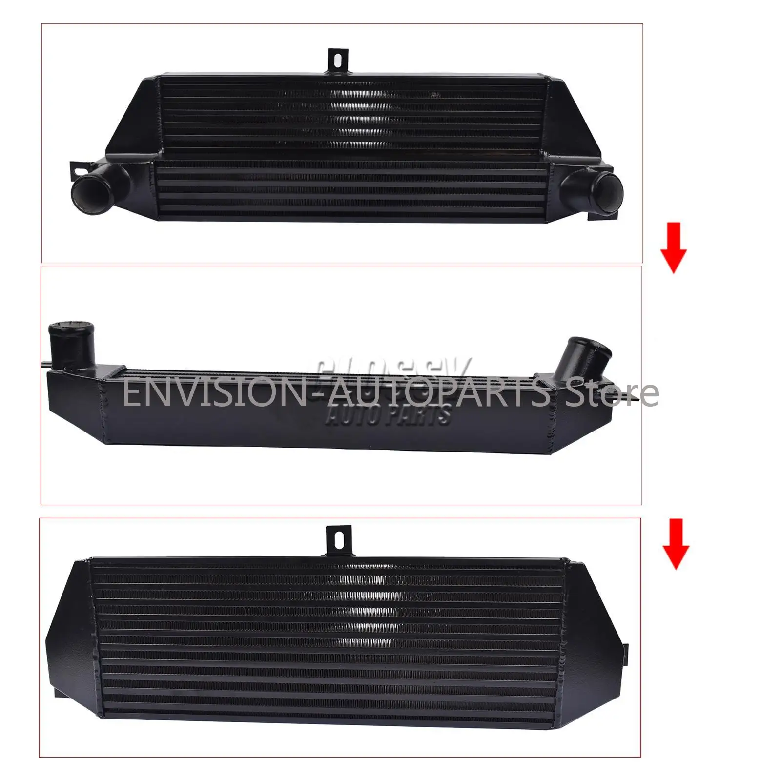 Image of AP03 SCHWARZER FRONTMONTIERTER LADELUFTKÜHLER FÜR BMW MINI COOPER S R56 R57 R58 1.6L 2006-2012