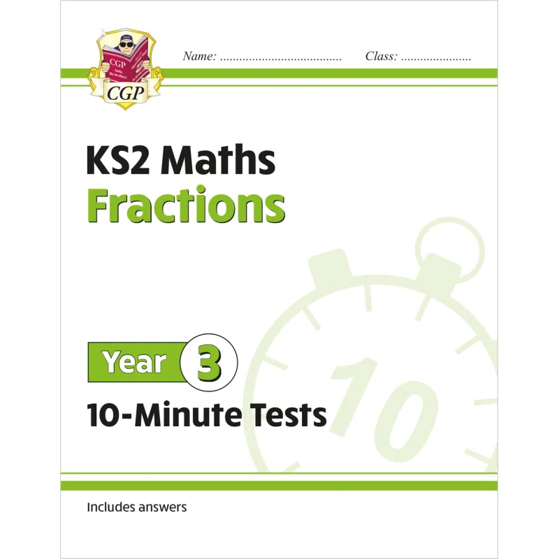 

New KS2 Maths 10Minute Tests Fractions Year 3 CGP Books Coordination Group Publications 9781789086379 Book