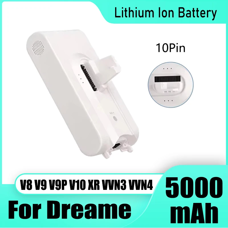 For Dreame V8 V9 V10 Pro VVN3 VVN4 VVN5 XR Vacuum Cleaner Lithium ion Battery Long Range Backup Battery