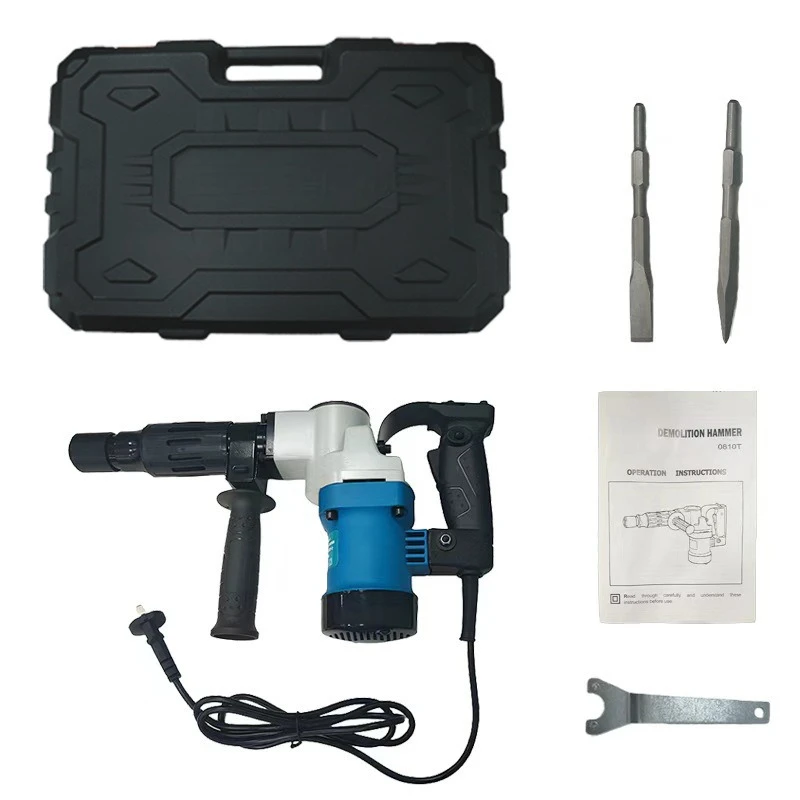 0810 Electric Pick High-power Multi-function Electric Hammer 110V/220V Handheld Plug-in Electric Pick Impact Drill Dual-purpose