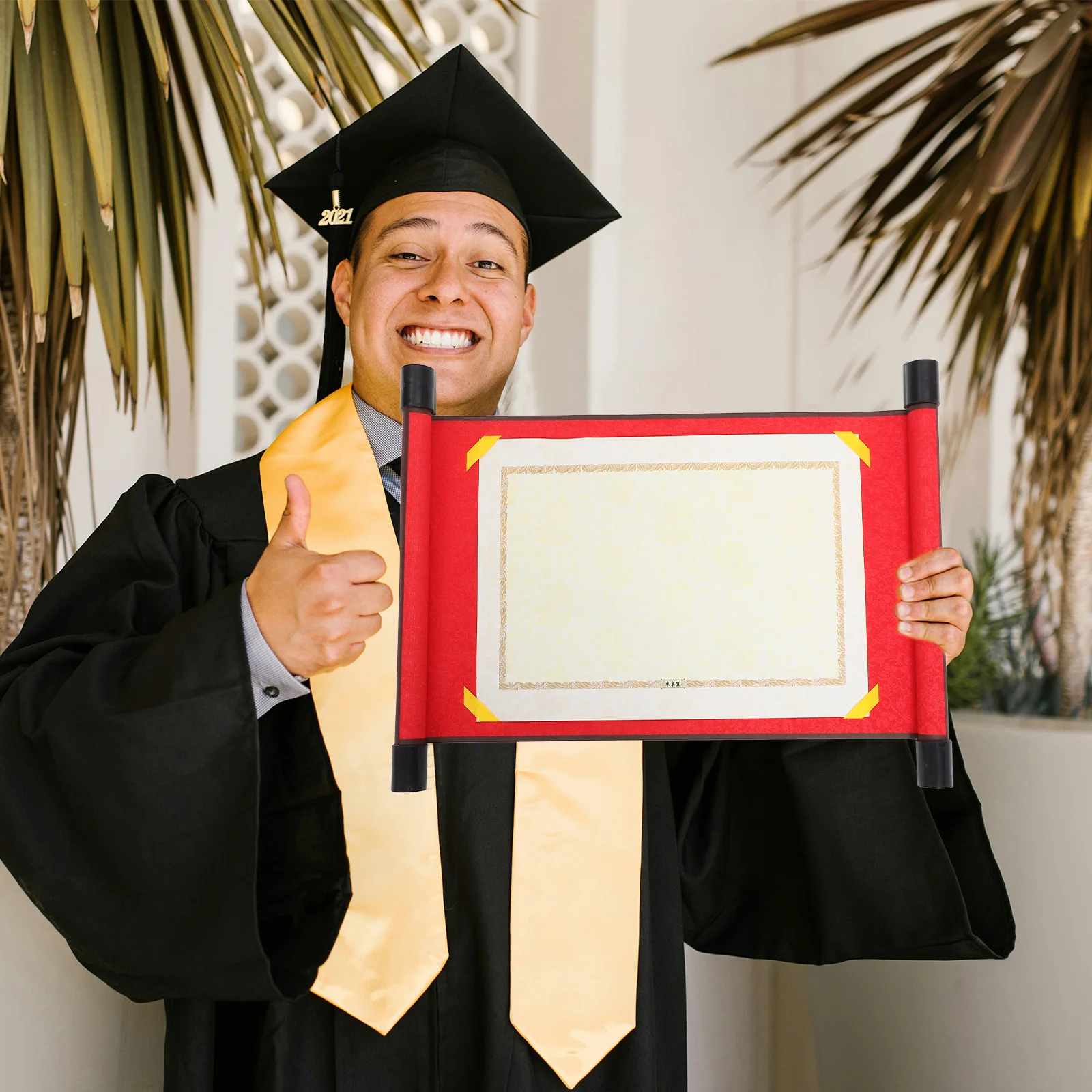 

1Set Red Double Chinese Calligraphy Blank Scroll Vintage Paper Plastic Cloth for Painting Calligraphy Practice Wall