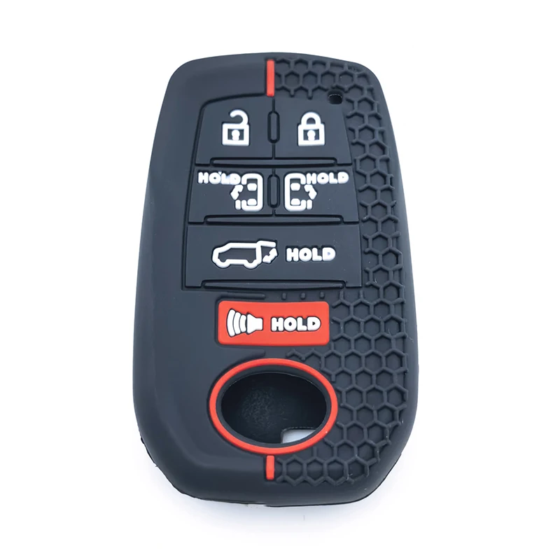7 أزرار سيليكون غطاء مفتاح السيارة الحال بالنسبة لتويوتا سيينا RAV4 فينزا ميراي الهجين المركبات ألارد بريفيا فوكسي عن بعد الملحقات #3