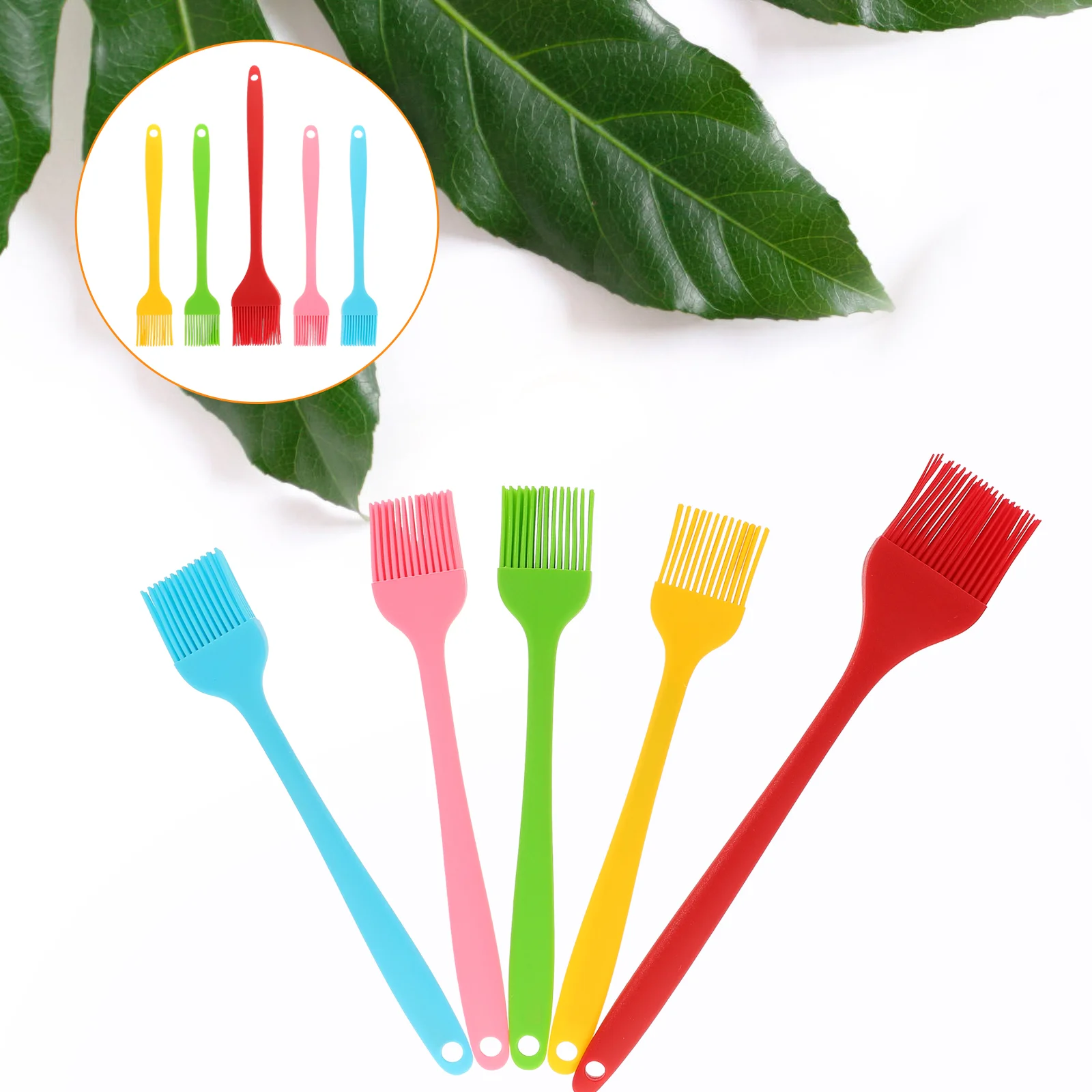 

5 Pcs Silicone Brush Grill Basting Cooking for Oil and Sauce Household Kitchen Pastry