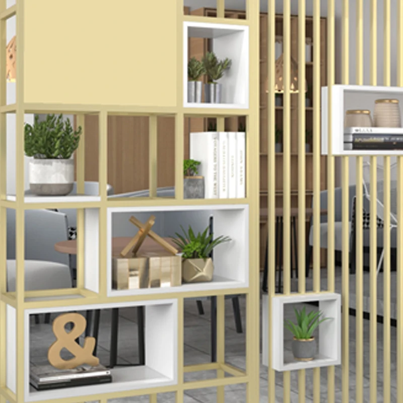 custom，Best Selling Modern Floor Metal Wrought Iron Bookshelf Living Room Screen Wrought Iron Storage Rack