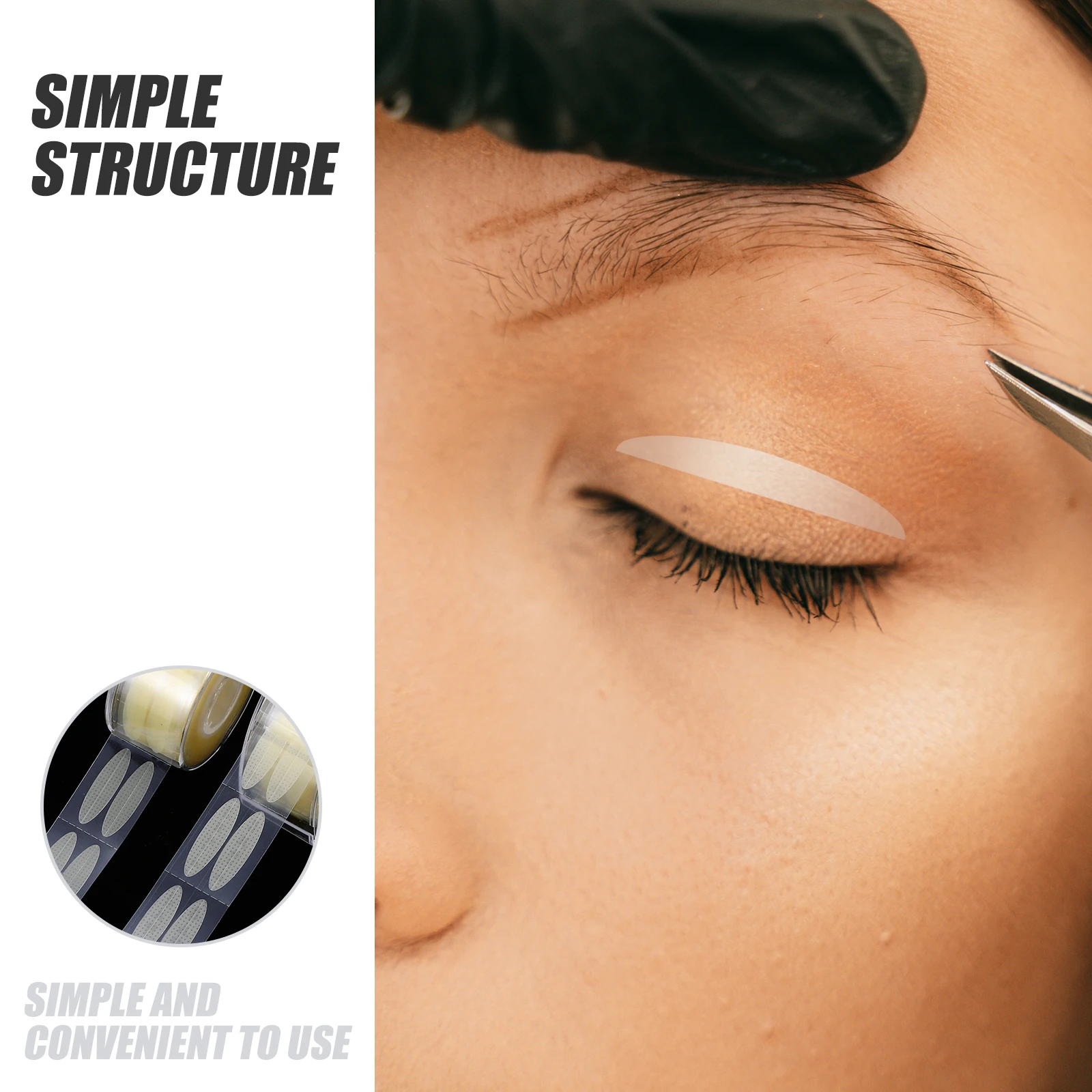 

4 Rolls Invisible Double Eyelid Stickers Natural Creative PVC Lifter Strips Waterproof Comfortable Lightweight Makeup for Home