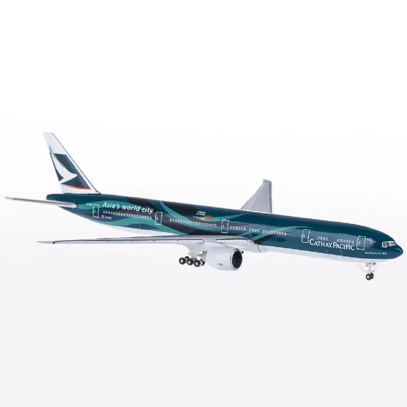 Hogan 1:500 Scale Cathay Pacific 777-300ER B-KPF Diecasts Collectible Aircraft Model ABS Miniatures Toys For Boys Christmas Gift