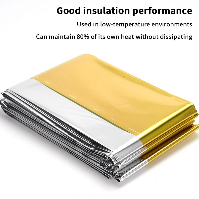 **Emergency Rescue Blanket Keep Warm Survival Blanket Waterproof Survival Blanket Outdoor Thermal Blanket Travel Camping Hiking