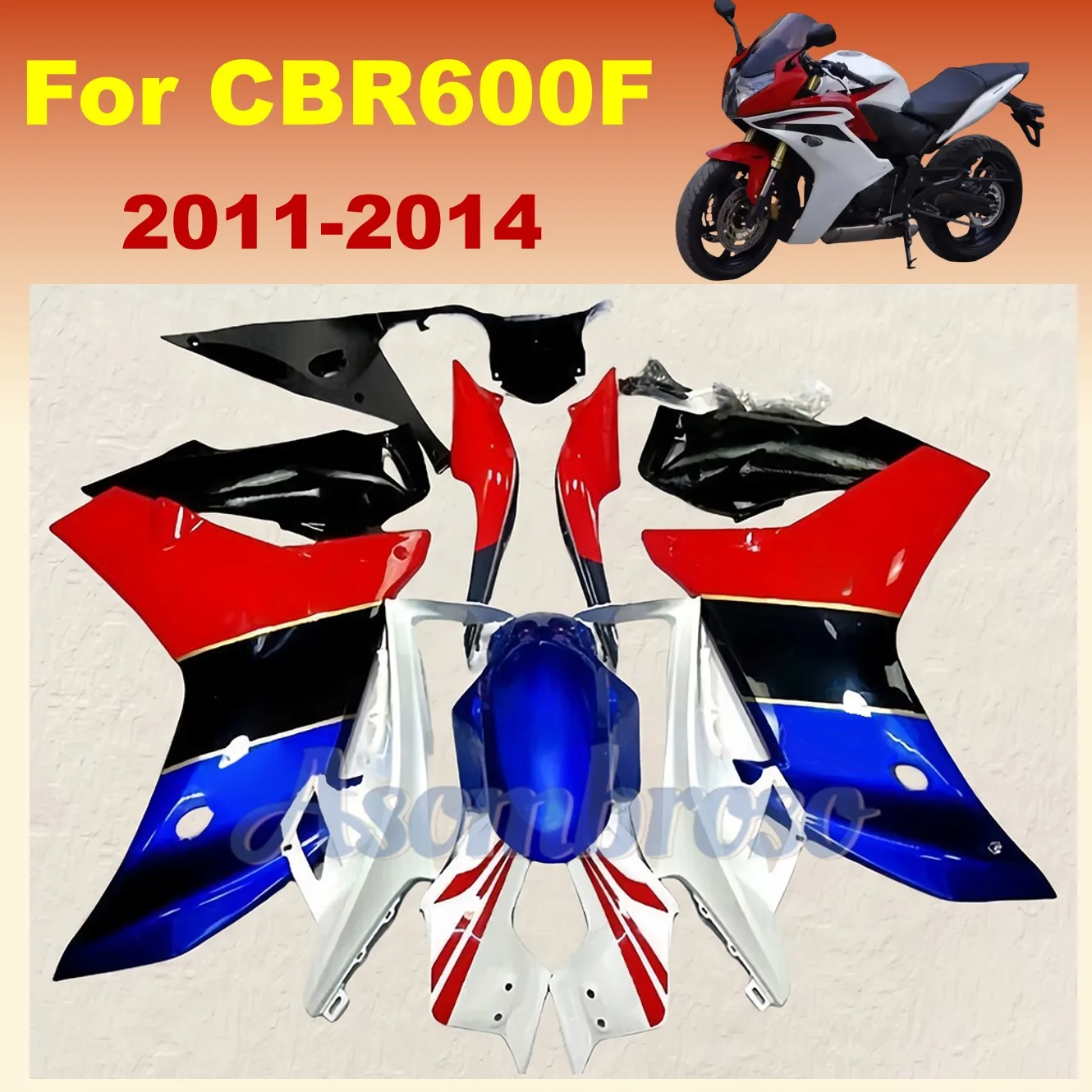 Motorcycle Fairings Kit for HONDA CBR600F 2011 2012 2013 2014 CBR 600F 11-13 Injection Red Blue Black Bodywork Set