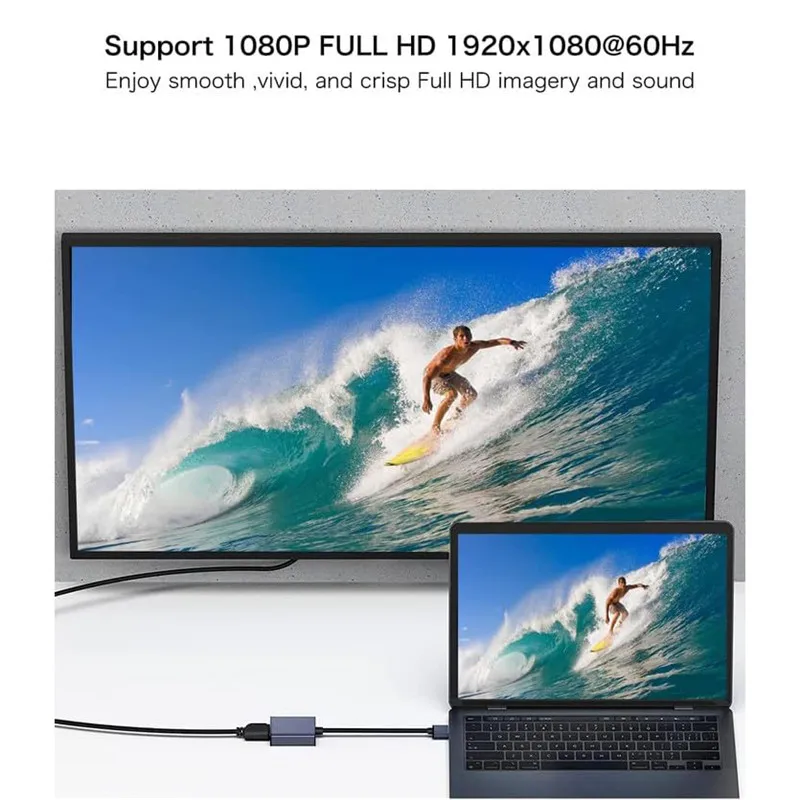 HD USB to HDMI 어댑터 1080P 60Hz USB 3.0 to HDMI 호환 컨버터 외장 USB 어댑터 데스크탑 노트북 PC용 비디오 케이블