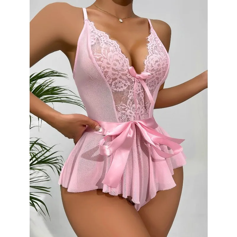 섹시한 시스루 란제리 여성 레이스 투명 속옷 요정 브라 키트 섬세한 파자마 세트 얇은 에로틱 세트