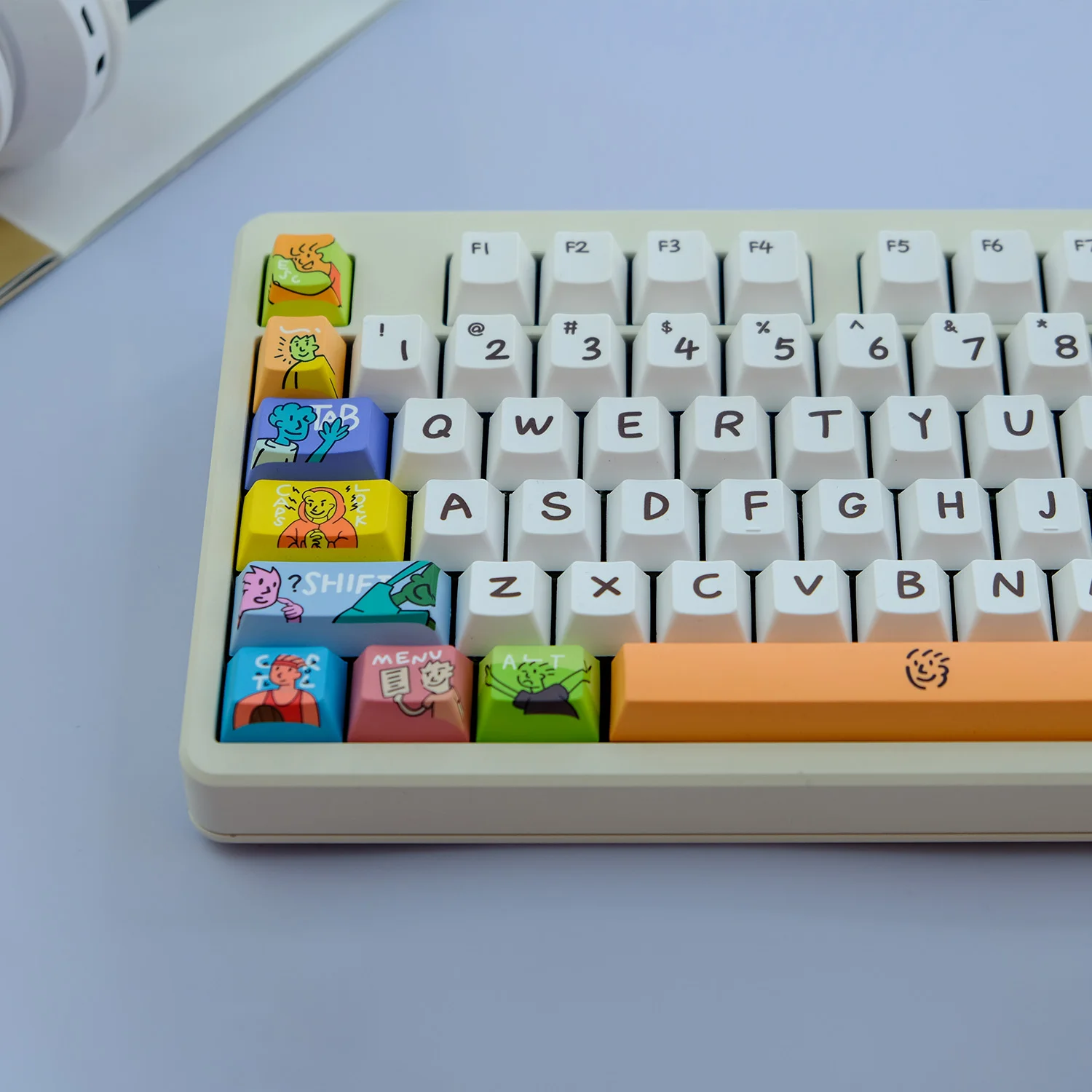 129 Tombol/Set Keycap Tema Mewah Profil Ceri PBT Dye Sub Keycap Musik Anime untuk Cherry MX Switch DIY Topi Keyboard Mekanis