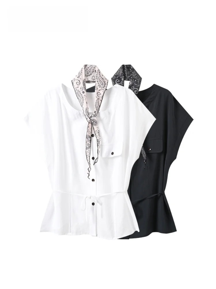 

Casual Fashionable Short Sleeve Shirt for plus Size Women Summer New Style Versatile Casual Wear Polyester Fiber Loose Fit
