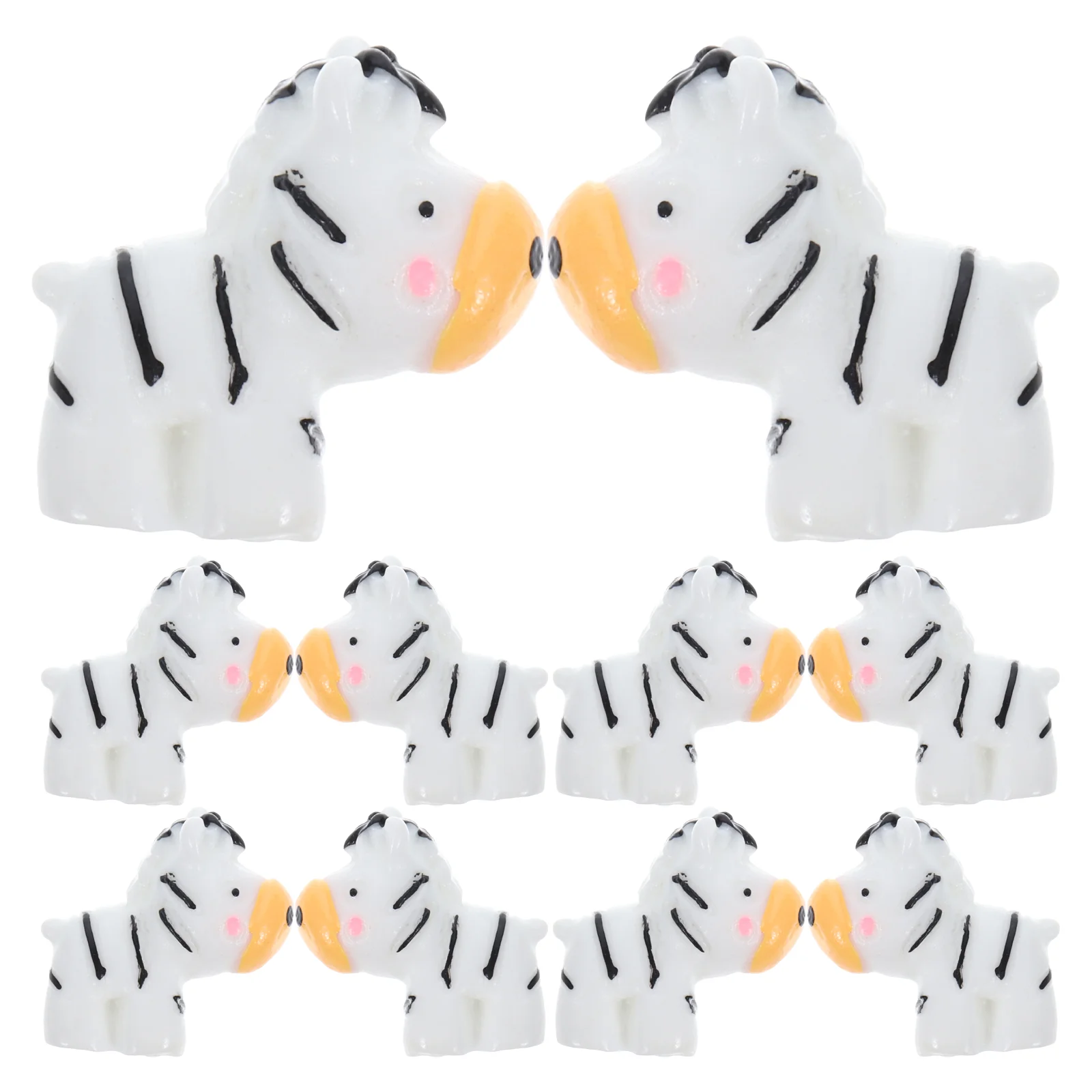 

10 Pcs Mini Zebra Ornament Fairy Figurines Fashion Decor Decorative Decorations DIY Material Succulent Baby